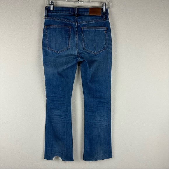 Madewell Medium Wash Button Front Fly Cali Demi Boot Distressed Jeans Size 25 - Picture 4 of 10